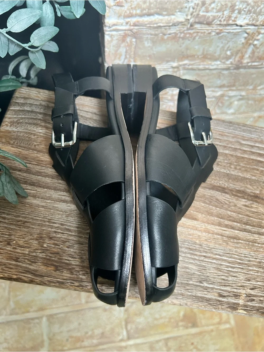 Reformation black leather
